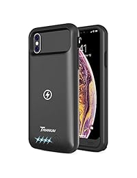 Trianium Atomic Pro   Funda de batería para iPhone XS y iPhone X (5,8 pulgadas, 3000 mAh, con tecnología de carga inalámbrica Qi, batería recargable, batería extendida, función de carga inalámbrica)