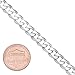 Italian 6.5mm Solid 925 Sterling Silver Beveled Cuban Curb Link Chain + Microfiber Jewelry Polishing Cloth
