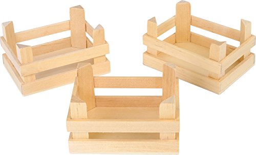 Small Foot Kleine Holzkisten Natur im 3er Set, für Kaufmannsläden oder als Dekoration einsetzbar, ab 3 Jahren, 1808…