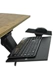 Uncaged Ergonomics (KT1-b) Ergonomic Under-Desk Computer Keyboard Tray w/Negative Tilt. Affordable Adjustable Height & Angle Under desk Drawer, Tilting Mouse Pad Swivels 360