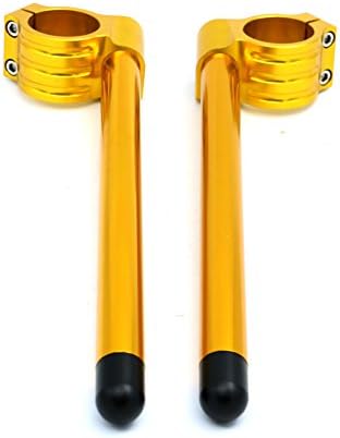 Motofans Motorcycle 7/8" Pair 37MM Fork Clipons Handlebars Handle Bar CNC Riser Regular Handlebar Adjustable For Yamaha XS1100 1978-1981 Gold