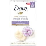 Dove Purely Pampering Beauty Bar, Sweet Cream & Peony 4 oz, 6 Bar