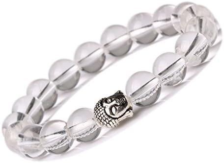 Clear Quartz Crystal Stone Bracelet Inner Purity, Body, Mind & Soul, Relaxation For Girls/Women / Men/Boys Diwali Gift special