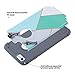 ULAK iPhone 6S Case,iPhone 6 Case, Slim Fit Dual Layer Soft Silicone & Hard Back Cover Bumper Protective Shock-Absorption & Skid-Proof Anti-Scratch Hybrid Case, Artistic/Mint Green Marble