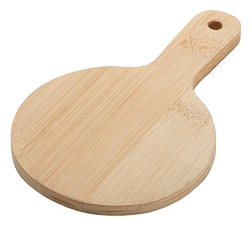 American Metalcraft BSB7 Mini Serving Peel, Round, 4' Diameter, 3/8' Height, 6-1/2' Length, Bamboo