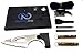 Survival Card Credit Card Multitool with 2 Rescue Whistles, Magnesium Fire Starter, Knife, small Paracord great for camping, hiking, fishing, outdoors, bushcraft, survivalists. (Black)