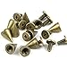 RUBYCA 100 Sets 10MM Bronze Color Bullet Cone Spike and Stud Metal Screw Back for DIY Leather-Craft