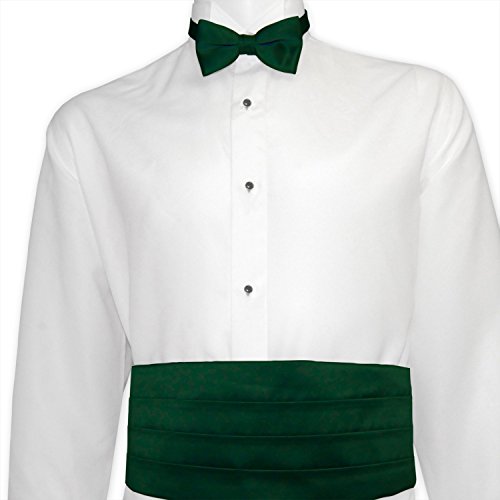 Bow Tie 2" Adjustable and Cummerbund Set - Hunter Green