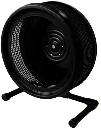 Pet Exercise Wheel, Pet Wheel for Sugar Gliders, Rats--Stealth Wheel; Black with Stand by Atticworx