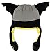 DC Comics Little Boy's Batman Squeeze and Flap Fun Cold Weather Hat Accessory, black/grey/yellow, Age 4-18