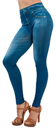 Vsvo women s true pocket flock slim-fit imitation jeans leggings …