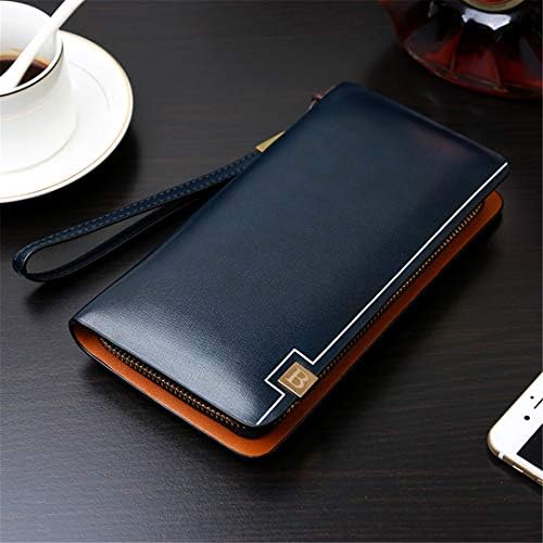 SaoLangtame Men PU Leather Wallet Men's Long Cellphone Wallet Zipper Male Clutch Money Purse Large Capacity Card Holder Wallet