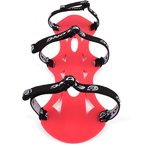 SHENG-RUI 8.5" Armguard Forearm Protective Soft Rubber Adjustable Shooting Archery Bow Range with 3-Strap Buckles(Red)