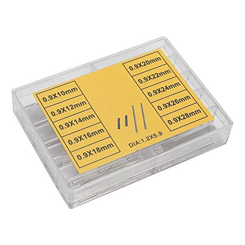 Brrnoo Professional Watch Band Stainless Steel Link Bars Pins, Watch Repair Tool, 10 Types, 12mm-28mm