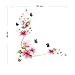 1 X DIY Removable wall stickers wall graphics and wall decals Quote Decal Art Vinyl Wall Sticker Bedroom bathroom tiles with flowers and butterflies