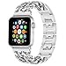 VOMA Bling Bands Compatible For Apple Watch Band 42mm 44mm iWatch Series 5/4/3/2/1, Diamond Rhinestone Stainless Steel Metal Jewelry Bracelet Bangle Wristband Strap(Chain Silver 42mm 44mm)