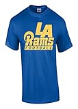 Zoobie Apparel Men's LA Rams Football T-shirt (Royal Blue-XLarge)