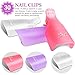 Acrylic Nail Polish Remover Clips, Teenitor Nail Art Soak Off Clips Caps UV Gel Polish Remover Wrap Tool-Purple, Pink, White, 30pcs Nail Clips