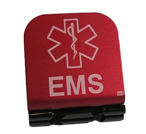 EMS With Caduceus Symbol Laser Etched Hat Clip Red