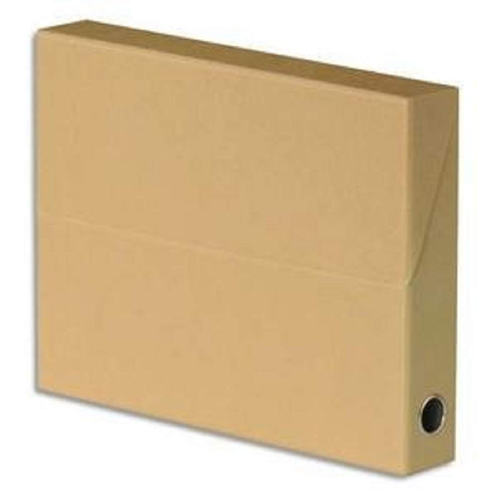 Esselte Adine Canvas Look Box File Dos 90mm Havana