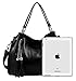 Obosoyo Women's Handbag Genuine Leather Tote Shoulder Bags Soft Hot Black