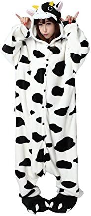 OSEPE Animal Costumes Adult Cosplay Christmas Gifts Pajamas Cow Size M