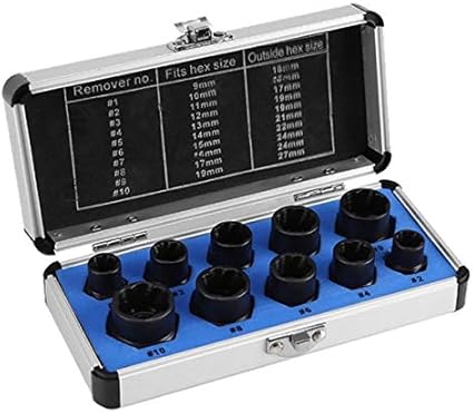 Amazon Co Jp ナットツイスター セット 10点セット ナット外し ボルト外し タイヤホイール タイヤ交換 メンテナンス Nattuis 車 バイク