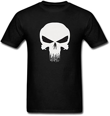 FY Apparel Men's Punisher Skull and Skeleton Compression Logo Tee T-shirt (XL Black)