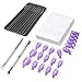 Nail Polish Remover Tool, Stainless Steel Triangle Cuticle Peeler Scraper and Cuticle Pusher,20Pcs Gel Nail Polish Remover Clips,500Pcs Wipe Cotton Pads,10Pcs 100 180 Grit Nail Files