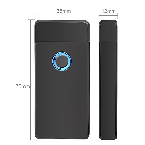 [- Elektronisches Feuerzeug Aufladbar, LAZU-lighter Dopple Lichtbogen Feuerzeug USB Elektro Winddic