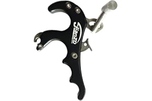 JIANZD Archery Release 3/4 Fingers 360° Rotatable Aluminum Alloy Thumb Release for Compound Bow