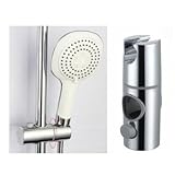 SODIAL- Replacement 25mm ABS Chrome Shower Rail Head Slider Holder Adjustable Bracket