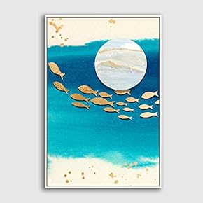 Framed Canvas Home Artwork Decoration Abstract Scenery Canvas Wall Art for Living Room, Bedroom - 16x24 inches