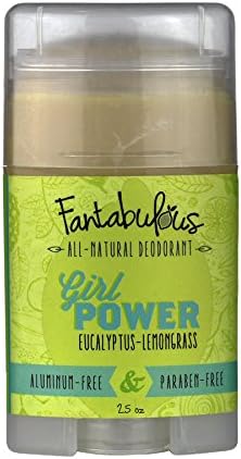 All Natural Deodorant - Scented w/Patchouli and Orange Essential Oils - Girl Power by Fantabulous - Aluminum Free