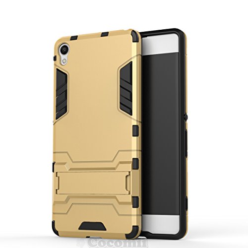 Sony Xperia XA Case, Cocomii Iron Man Armor NEW [Heavy Duty] Premium Tactical Grip Kickstand Shockproof Bumper [Military Defender] Full Body Rugged Cover F3111 F3113 F3115 F3112 F3116 (Gold)