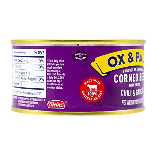 Ox & Palm Corned Beef Chili & Garlic Flavored 11.5 oz (Pack of 12