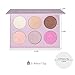 Beshine Highlighter Palette, 6-Color Highlighter Palette Brightening powder,Facial Stereoscopic Corrective Exquisite Powder for All Skin Types (Pink)