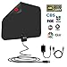 TV antenna,Amplified HD Digital TV Antenna with Long 60-80 Miles Range-Support 4K 1080P HD VHF UHF & All TVs with Detachable Amplifier Signal Booster and 13.5ft Coaxial Cable