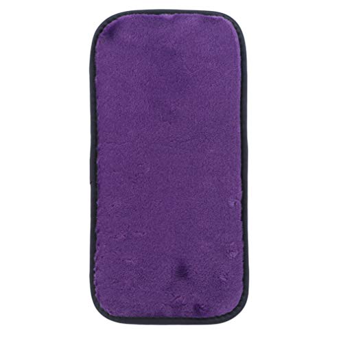Yunzee 1PCS Luxury Soft Plush Car Center Console Cushion(13.78x 6.69inches) Car Armrest Seat Box Cover Protector for Car Motor Auto Vehicle,Purple