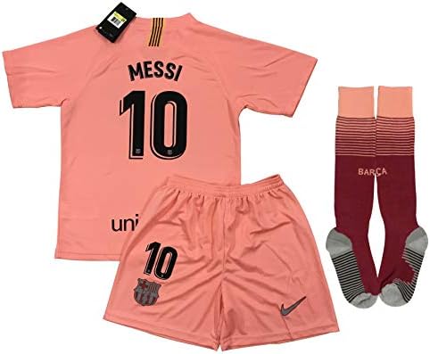 TrendsNow New 2018/2019 Messi #10 FC Barcelona 3rd Jersey Shorts & Socks for Kids/Youths