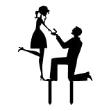 Black Cake Topper For Engagement Or Bridal