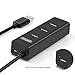 UNITEK Portable USB 3.0 4-Port High Speed Hub with BC 1.2 Charging with 5V 1.2A and Built-in USB 3.0 Cable LED for iMac, MacBook, MacBook Pro, MacBook Air, Mac Mini, Chrombook, Surface Pro