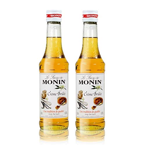 2x Monin Créme Brûlée Sirup, 250 ml Flasche - für Cocktails, zum Kaffee oder Kochen