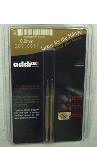 Addi Click Lace SHORT interchangeable Circular Needle Tips (6.0mm)