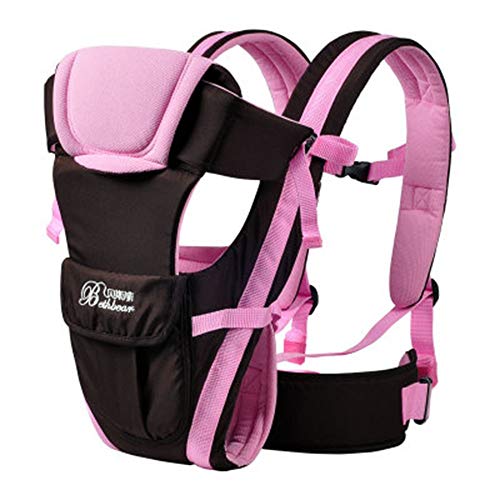 FTXJ Baby Sling, Newborn Baby Boys Girls Carrier Sling Wrap Versatile Backpack Front Back (0-36 Months, Pink) - Thumbnail 7
