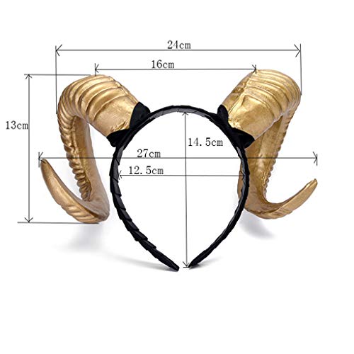 TooTu Halloween Headdress Horn headband Unisex Headpiece Costume Halloween Hat Light Up Party Horn Hair clip