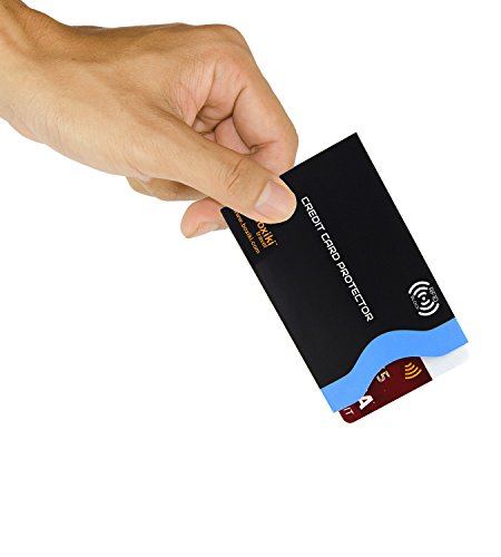 RFID Blocking Sleeves, Set With Color Coding | Identity Theft Prevention RFID Blocking Envelopes by Boxiki Travel (Navy Blue) (Set of 12 Credit Card Sleeves (Navy Blue))