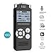 Digital Voice Recorder,ABLEWE 16GB Audio Voice Activated Recorder with Playback,Rechargeable, Portable Dictaphone Sound Recorder MP3 Player for Lectures/Meetings/Interviews/Class (16G)