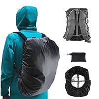 Frelaxy Waterproof Backpack Rain Cover for (15-90L), Upgraded Design & Silver Coated, for Hiking, Camping, Traveling, Outdoor Activities (Black, L)