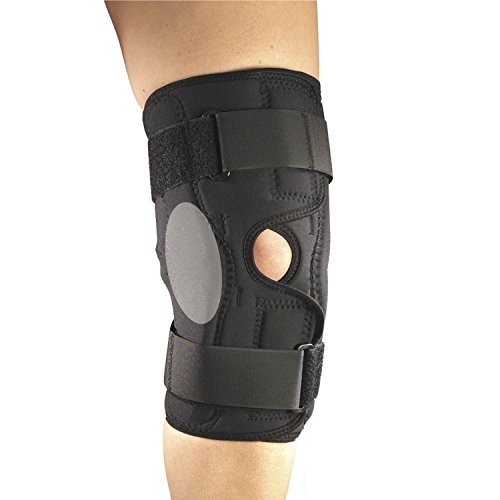 OTC Knee Stabilizer Wrap Rom Orthotex Hinged Bars, Black, X-Small